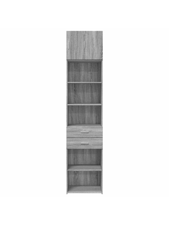Skapis, pelēka ozola, 50x42,5x225 cm, inženierijas koks