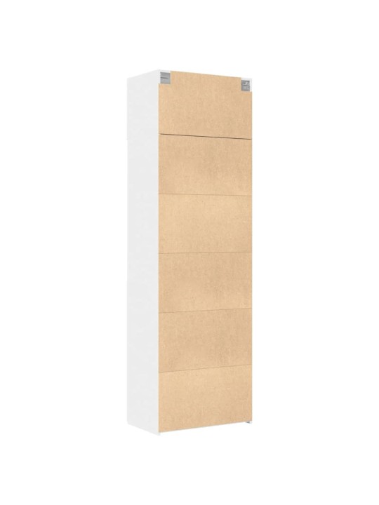 Skapis, balts, 70x42,5x225 cm, inženierijas koks