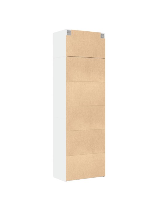 Skapis, balts, 70x42,5x225 cm, inženierijas koks