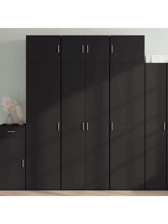 Skapis, melns, 70x42,5x225 cm, inženierijas koks