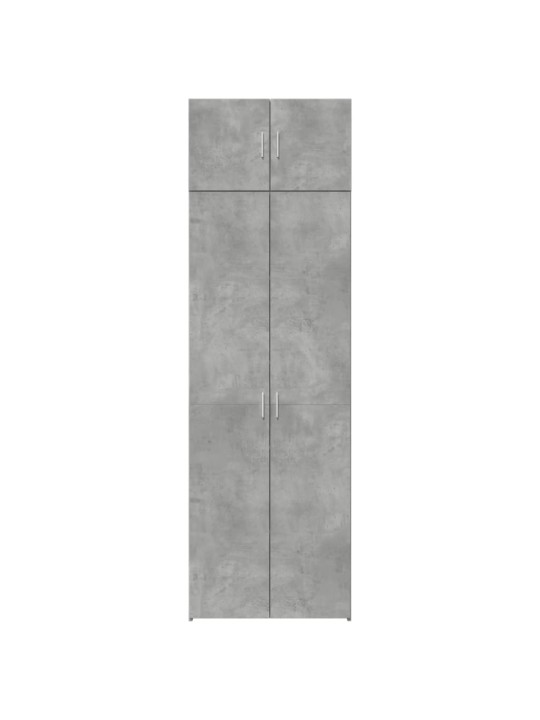 Skapis, betona pelēks, 70x42,5x225 cm, inženierijas koks
