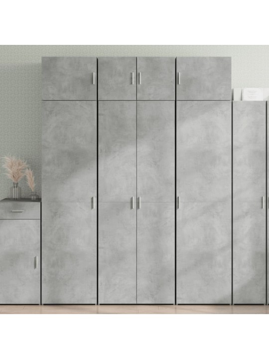 Skapis, betona pelēks, 70x42,5x225 cm, inženierijas koks
