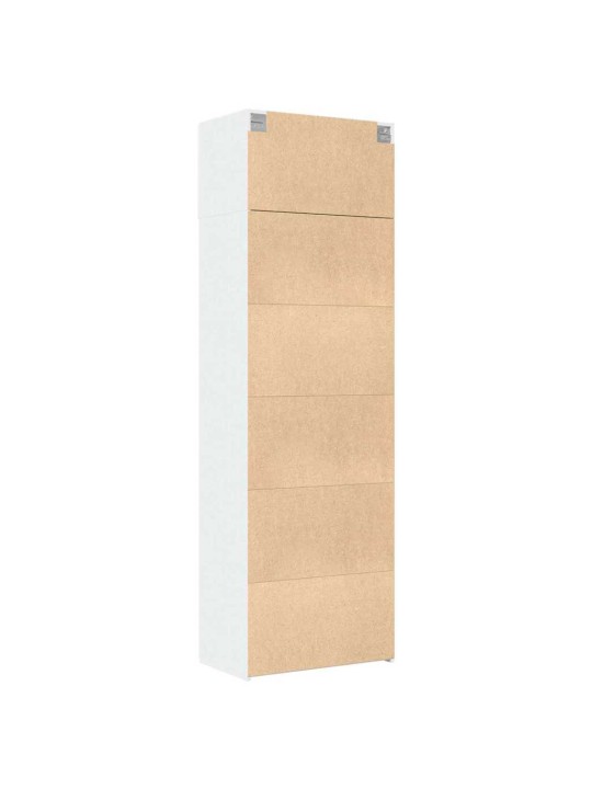 Skapis, balts, 70x42,5x225 cm, inženierijas koks