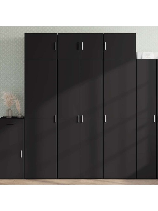 Skapis, melns, 70x42,5x225 cm, inženierijas koks