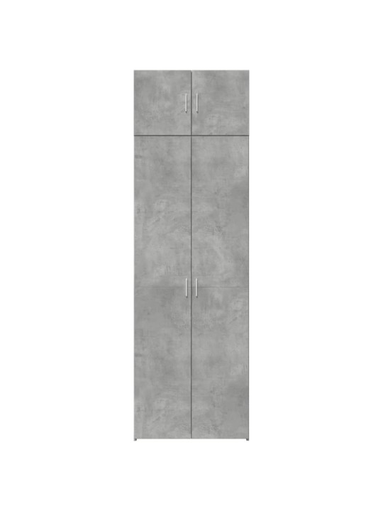 Skapis, betona pelēks, 70x42,5x225 cm, inženierijas koks