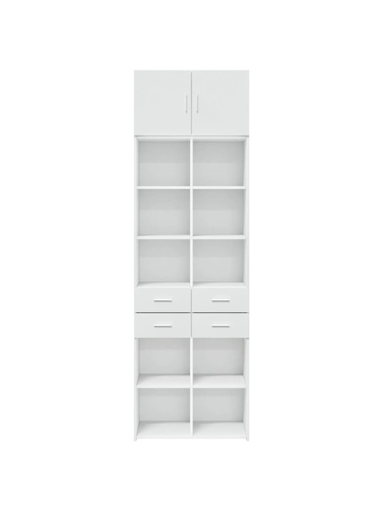 Skapis, balts, 70x42,5x225 cm, inženierijas koks