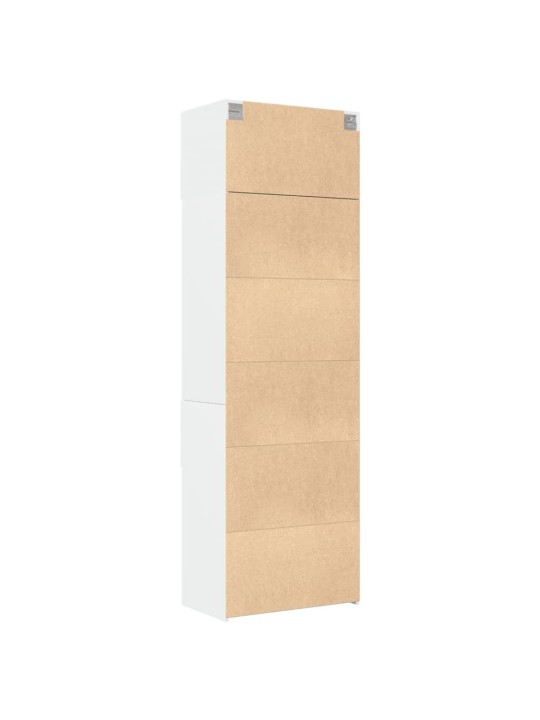 Skapis, balts, 70x42,5x225 cm, inženierijas koks