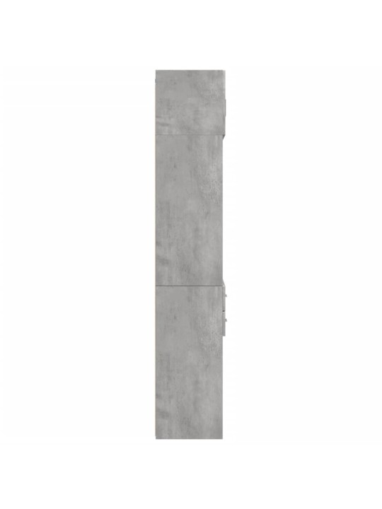 Skapis, betona pelēks, 70x42,5x225 cm, inženierijas koks