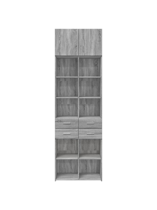 Skapis, pelēka ozola, 70x42,5x225 cm, inženierijas koks