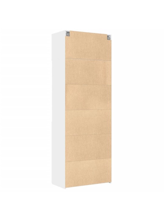 Skapis, balts, 80x42,5x225 cm, inženierijas koks