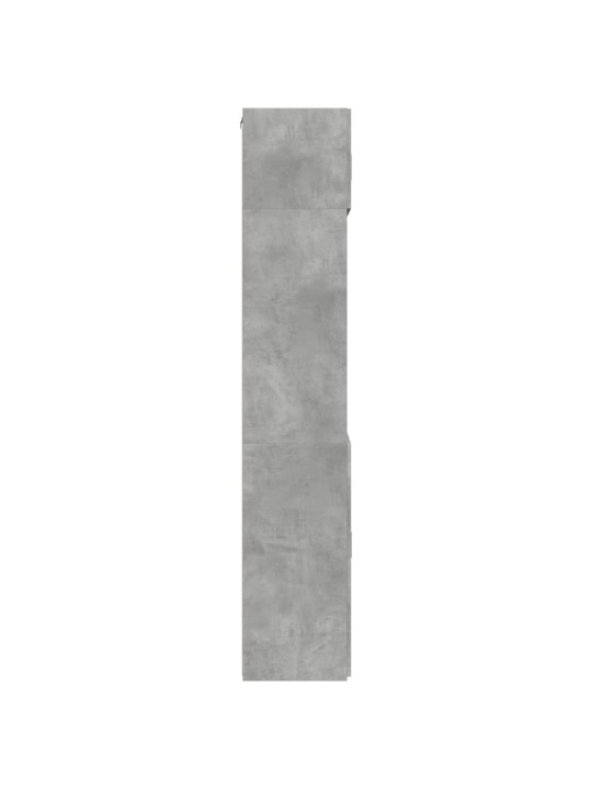 Skapis, betona pelēks, 80x42,5x225 cm, inženierijas koks