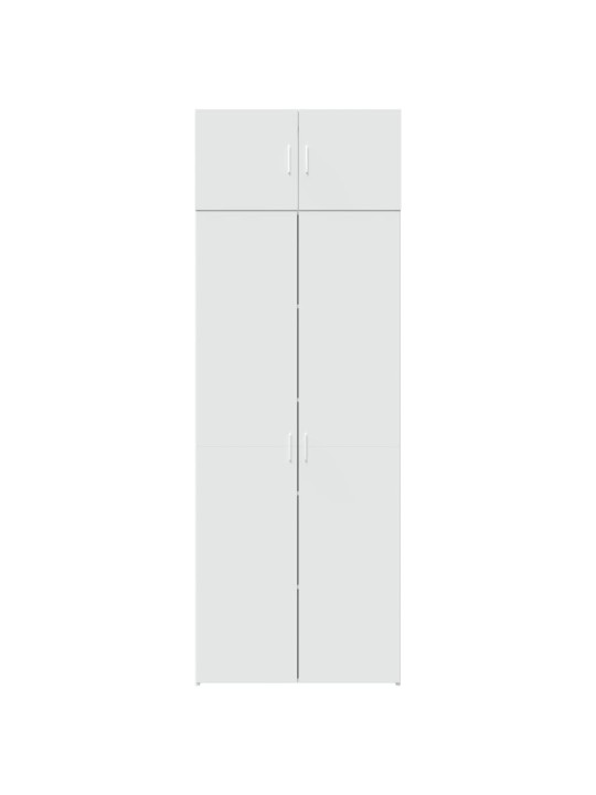 Skapis, balts, 80x42,5x225 cm, inženierijas koks