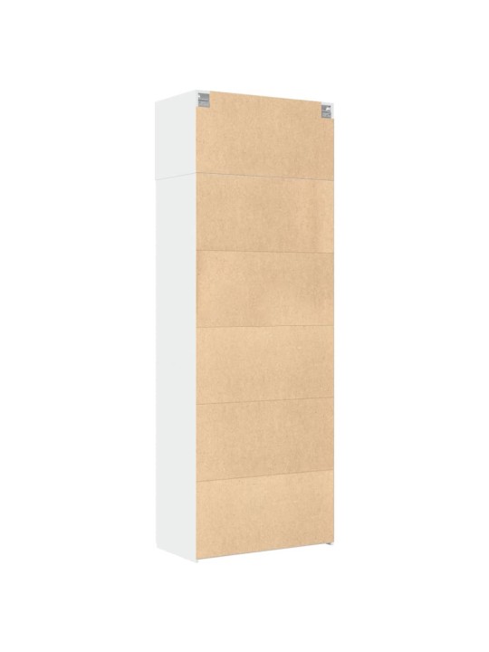 Skapis, balts, 80x42,5x225 cm, inženierijas koks