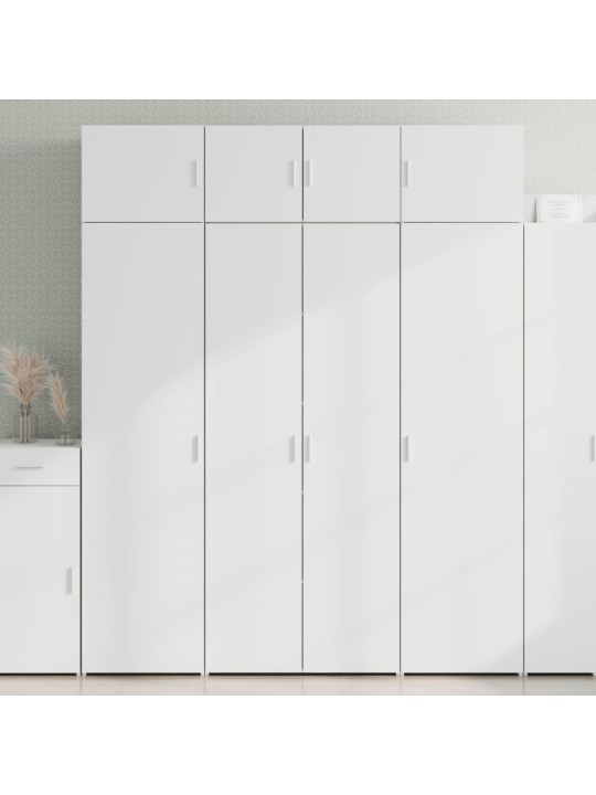 Skapis, balts, 80x42,5x225 cm, inženierijas koks