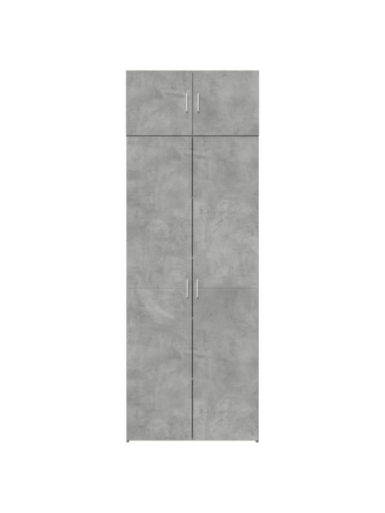 Skapis, betona pelēks, 80x42,5x225 cm, inženierijas koks