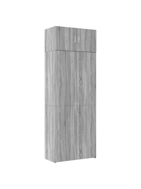 Skapis, pelēka ozola, 80x42,5x225 cm, inženierijas koks
