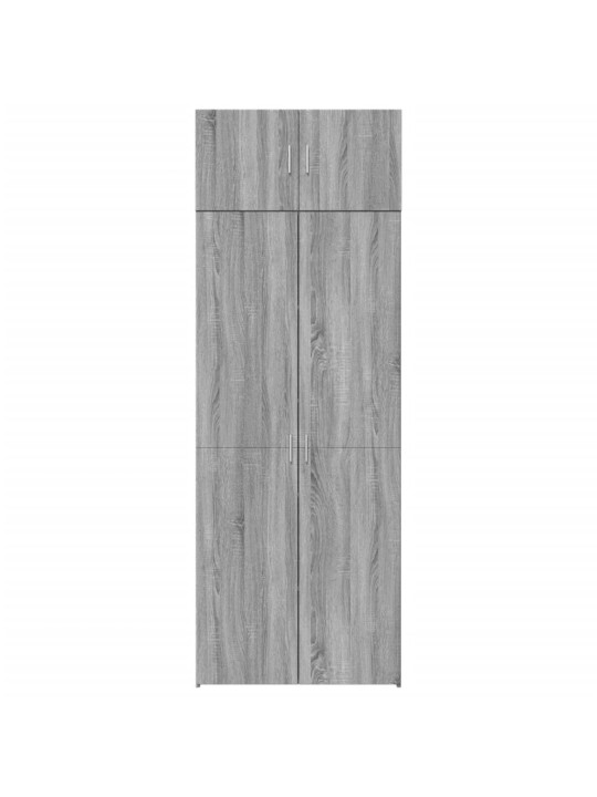 Skapis, pelēka ozola, 80x42,5x225 cm, inženierijas koks