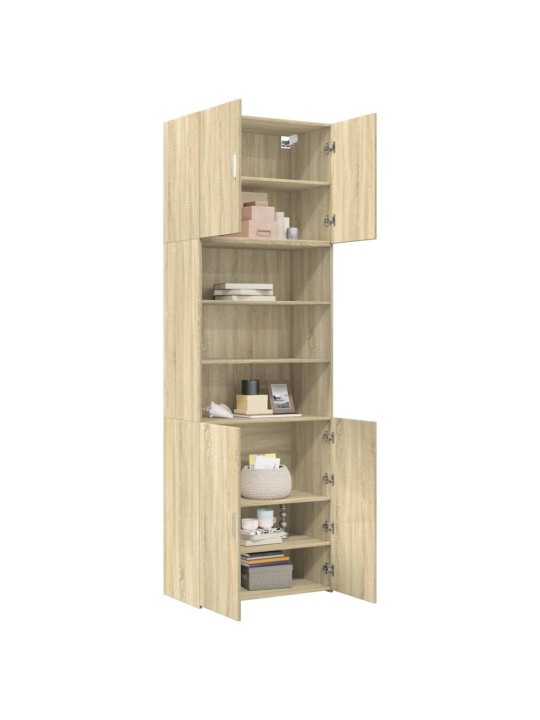 Augstais skapītis koka krāsa 80x42,5x249cm inženierijas koks