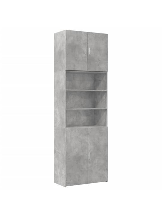 Augstais skapītis betonpelēks 80x42,5x249 cm inženierijas koks