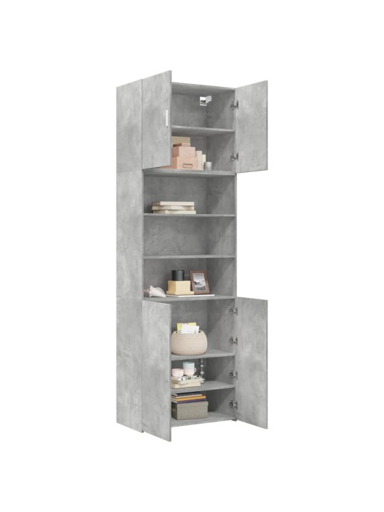 Augstais skapītis betonpelēks 80x42,5x249 cm inženierijas koks