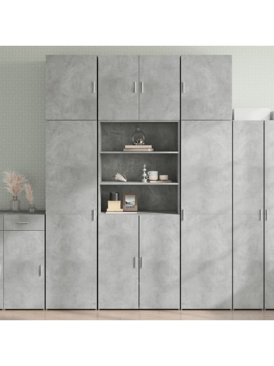 Augstais skapītis betonpelēks 80x42,5x249 cm inženierijas koks