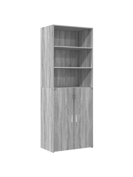 Augstais skapītis pelēka ozola 70x42,5x185 cm inženierijas koks