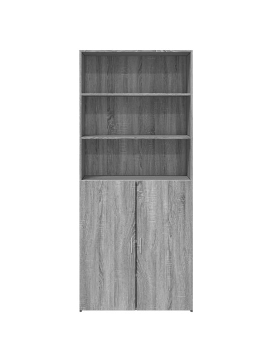 Augstais skapītis pelēka ozola 80x42,5x185 inženierijas koks