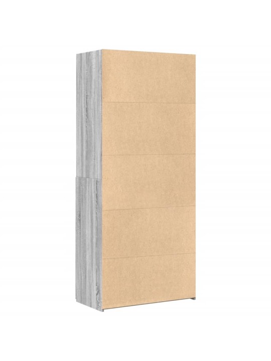 Augstais skapītis pelēka ozola 80x42,5x185 inženierijas koks