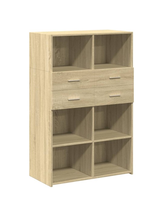 Augstais skapītis, ozolkoka, 80x42,5x124 cm, inženierijas koks