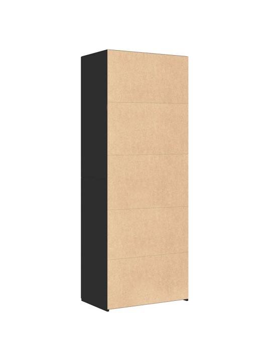 Augstais skapītis, melns, 70x42,5x185 cm, inženierijas koks