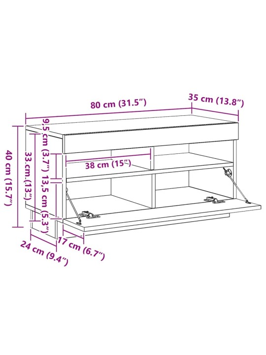 Augstais skapītis betonpelēks 70x42,5x185 cm inženierijas koks