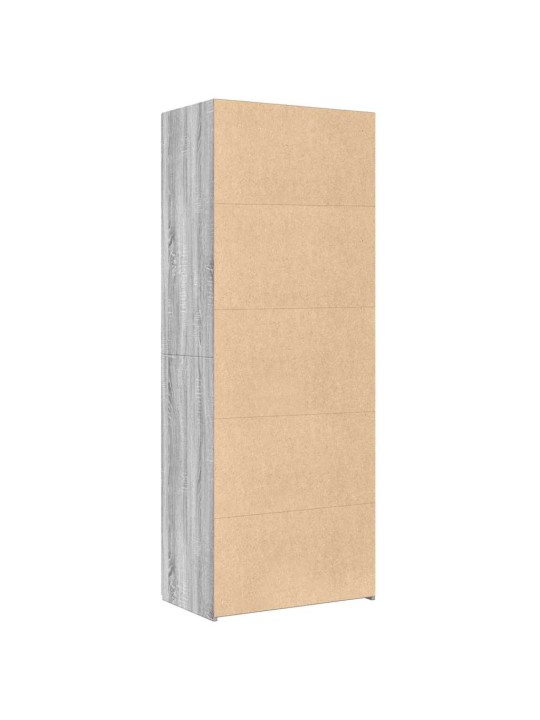 Augstais skapītis pelēka ozola 70x42,5x185 cm inženierijas koks