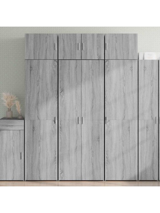 Augstais skapītis pelēka ozola 70x42,5x185 cm inženierijas koks