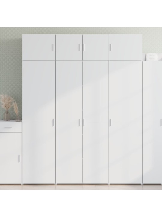 Augstais skapītis balts 80x42,5x185 inženierijas koks