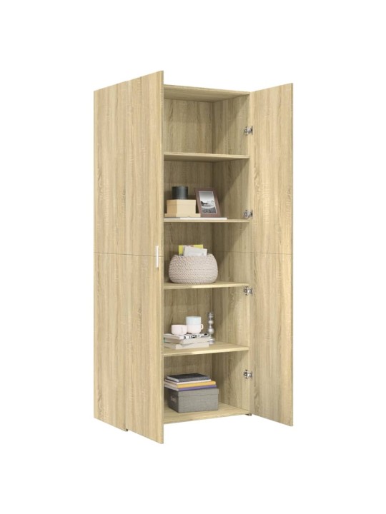 Augstais skapītis koka krāsa 80x42,5x185 inženierijas koks