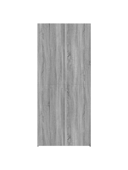 Augstais skapītis pelēka ozola 80x42,5x185 inženierijas koks