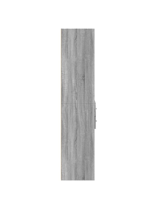Augstais skapītis pelēka ozola 70x42,5x185 cm inženierijas koks