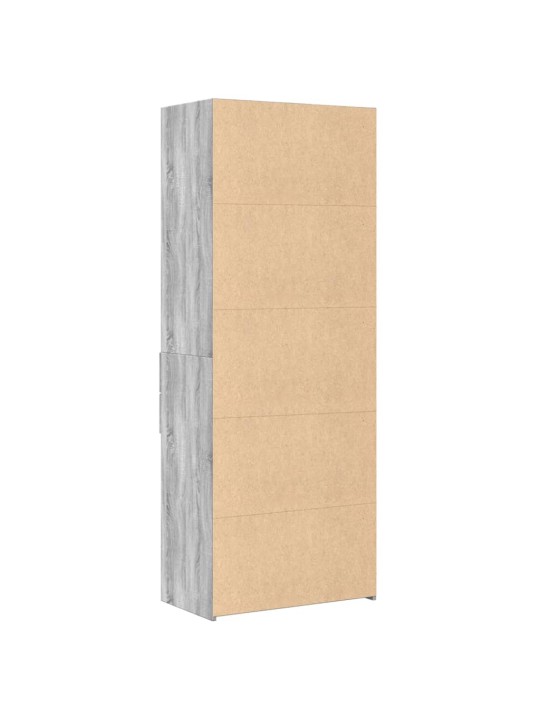 Augstais skapītis pelēka ozola 70x42,5x185 cm inženierijas koks
