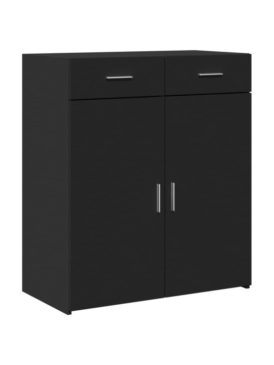 Kumode melns 80x42,5x93 cm inženierijas koks