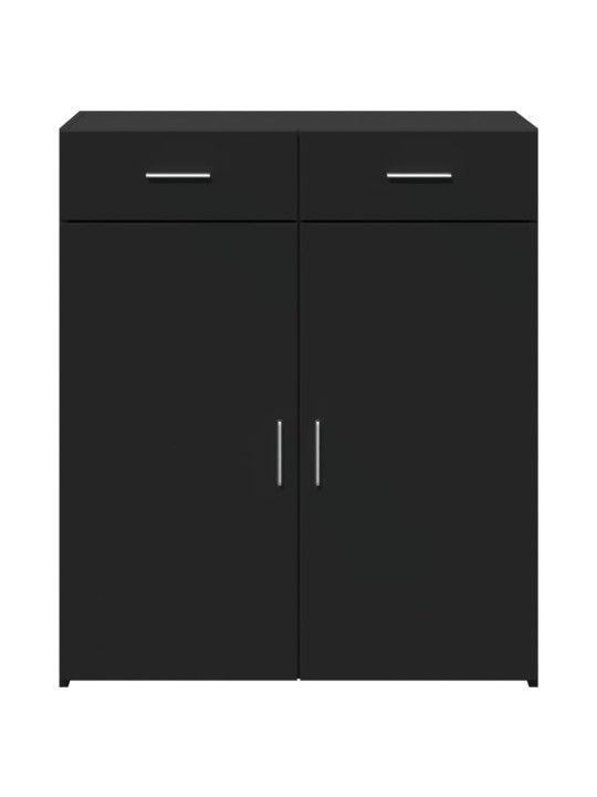 Kumode melns 80x42,5x93 cm inženierijas koks