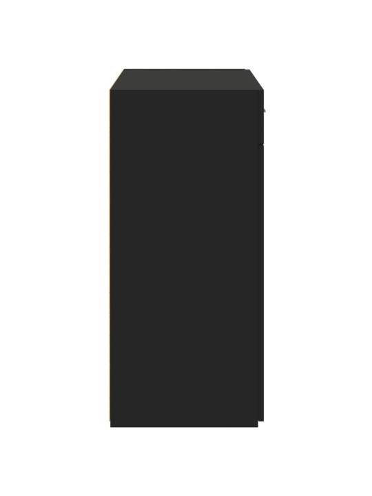 Kumode melns 80x42,5x93 cm inženierijas koks