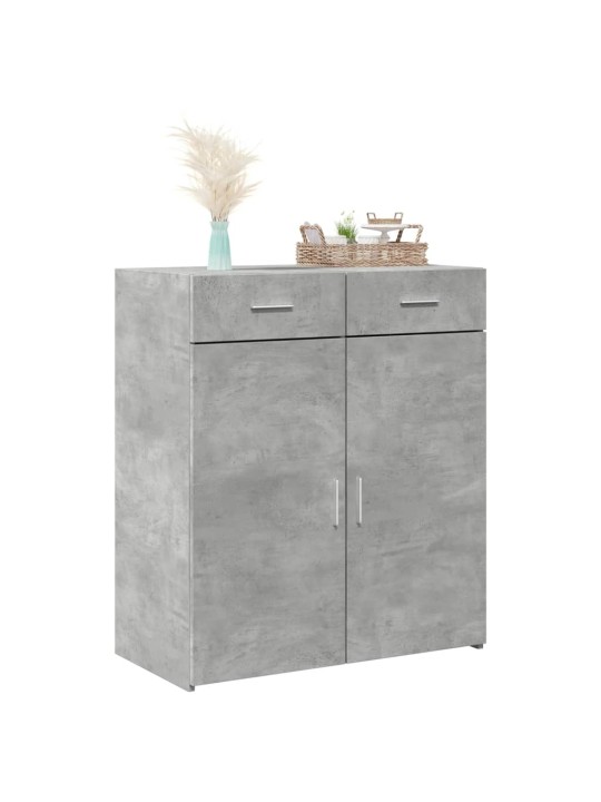 Plaukts betona pelēks 80x42,5x93 cm inženierijas koks