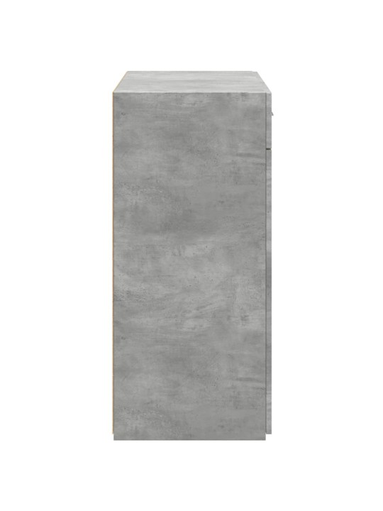 Plaukts betona pelēks 80x42,5x93 cm inženierijas koks