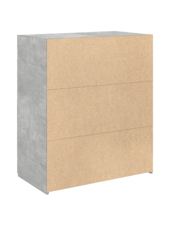 Plaukts betona pelēks 80x42,5x93 cm inženierijas koks