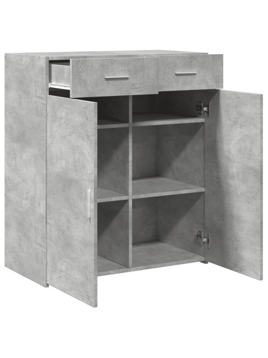Plaukts betona pelēks 80x42,5x93 cm inženierijas koks