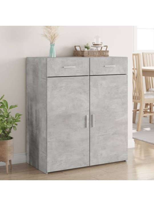 Plaukts betona pelēks 80x42,5x93 cm inženierijas koks