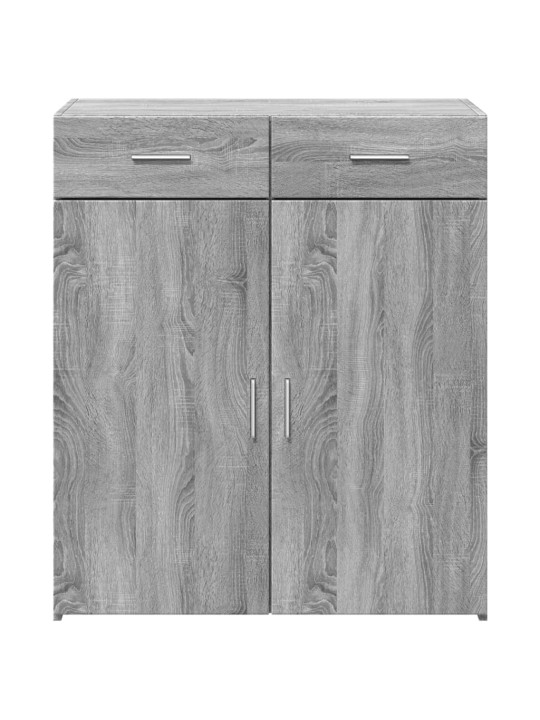 Plaukts pelēka ozolkoka 80x42,5x93 cm inženierijas koks