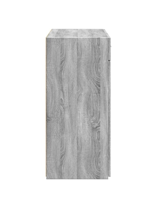 Plaukts pelēka ozolkoka 80x42,5x93 cm inženierijas koks