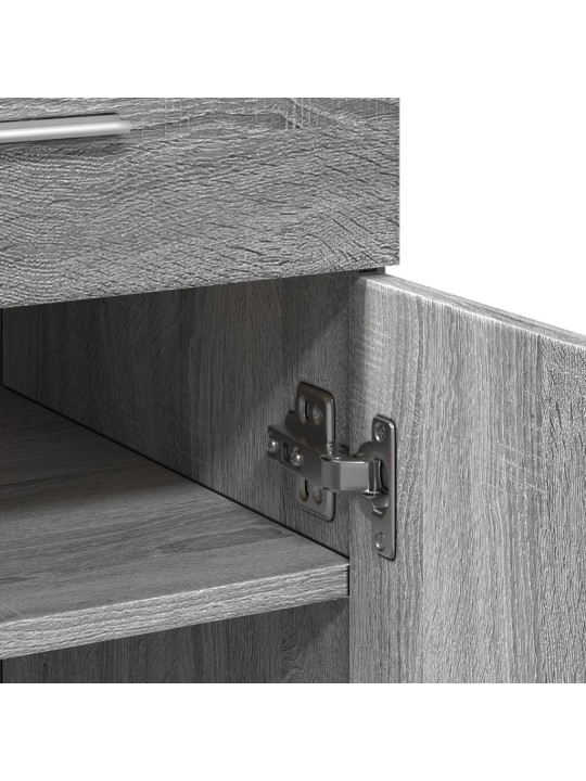 Plaukts pelēka ozolkoka 80x42,5x93 cm inženierijas koks