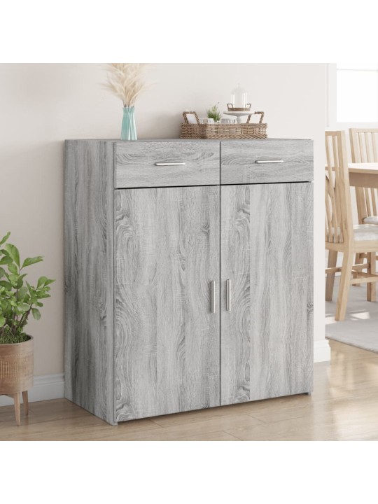 Plaukts pelēka ozolkoka 80x42,5x93 cm inženierijas koks